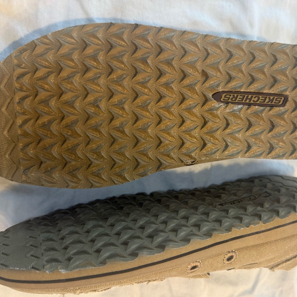 Skechers Tan Canvas Slip-On Loafers - Picture 5 of 8